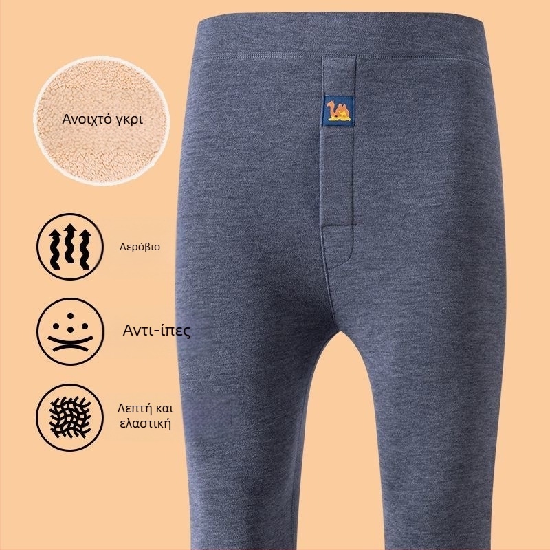 Ανδρικά χειμωνιάτικα παντελόνια με fleece επένδυση, υπέρπαχιά 301–350 γ/μ², υψηλή μέση, διπλό στρώμα πολυεστέρα, ζεστά παντελόνια