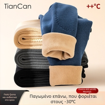 Unisex θερμικά παντελόνια με φλίσο για τον χειμώνα, βάση από πολυεστέρα, 90–95% πολυεστέρα, πάχος 201–250 g/m2