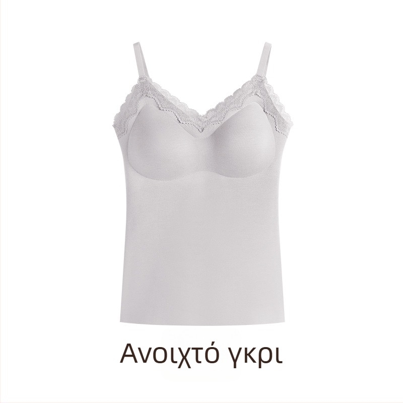 Γυναικείο θερμικό γιλέκο με ενσωματωμένη επένδυση στήθους, V-λαιμό, μονοστρωματικό, ύφασμα ακρυλικό με 50–70% νάιλον, 161–180 g/m²