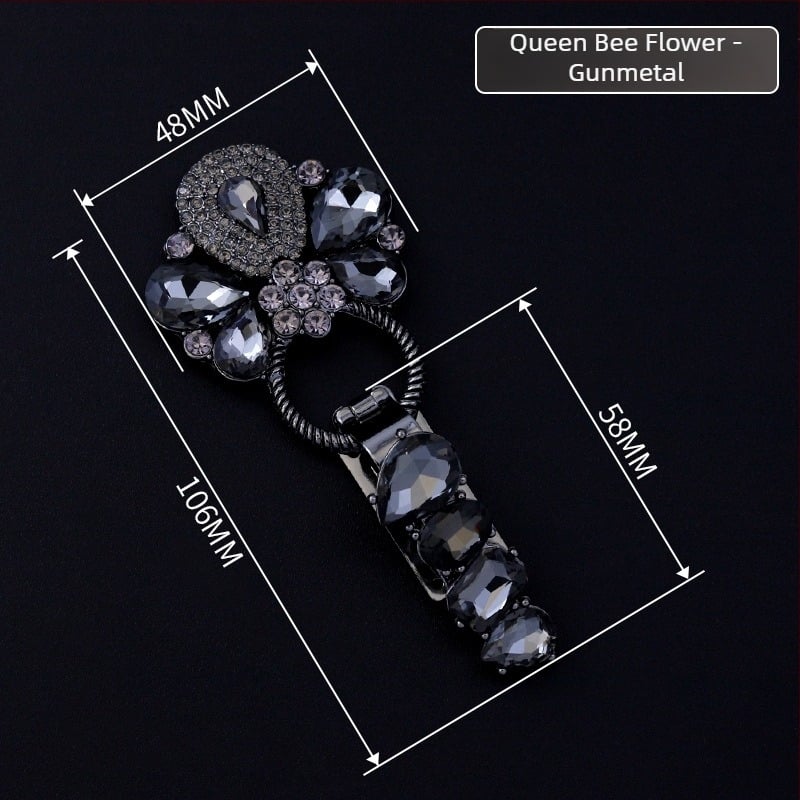 Hengmeihe διακοσμητική αγκράφα για παλτά — κράμα ψευδαργύρου με τεχνητούς κρυστάλλους, κλασικό εθνικό στυλ, μινιμαλιστικός σχεδιασμός