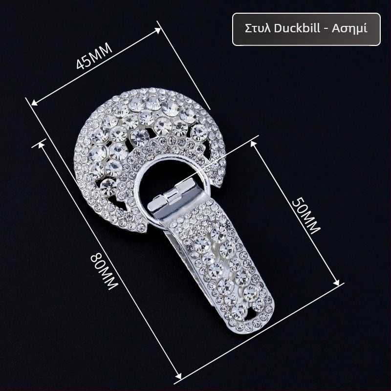 Hengmeihe διακοσμητική αγκράφα για παλτά — κράμα ψευδαργύρου με τεχνητούς κρυστάλλους, κλασικό εθνικό στυλ, μινιμαλιστικός σχεδιασμός