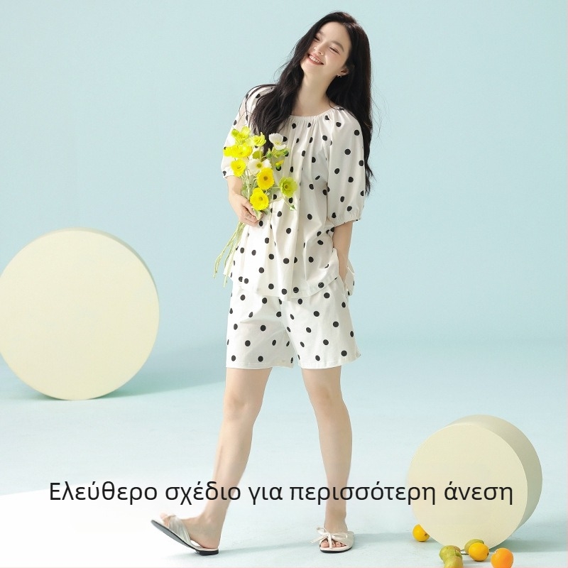 Αντιβακτηριακό νυχτικό από βαμβάκι 95–100%, μακρύ μήκος, 3/4 μανίκια, στρογγυλή λαιμόκοψη, άνετο και δροσερό