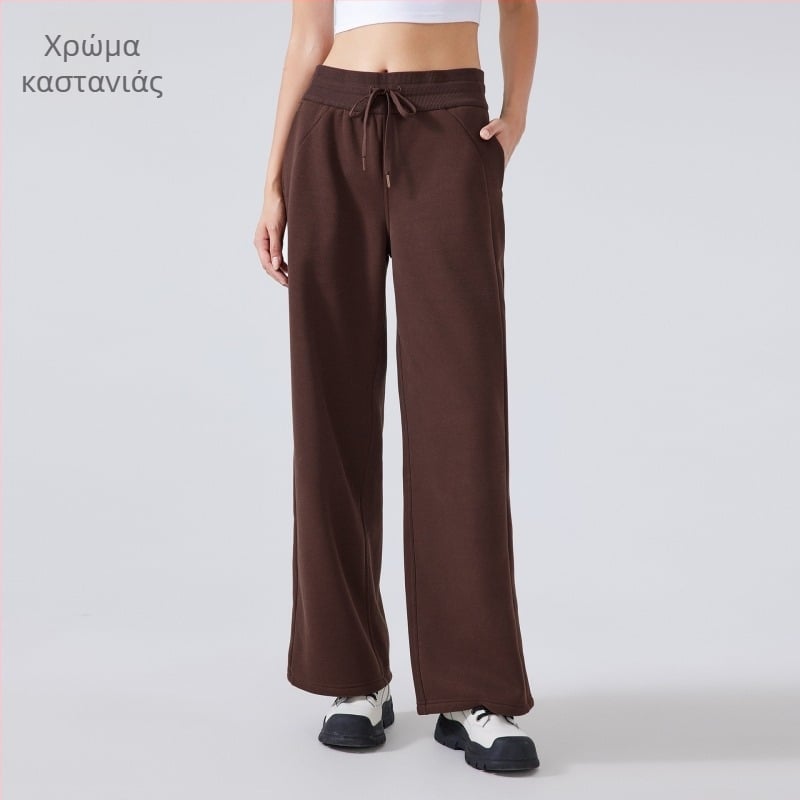 Γυναικείες χειμωνιάτικες αθλητικές παντελόνες με υψηλή μέση, άνετη γραμμή, ύφασμα μίγματος βαμβακιού (28% βαμβάκι), χωρίς επένδυση, διατηρούν τη θερμότητα, κατάλληλες για τρέξιμο και γυμναστήριο