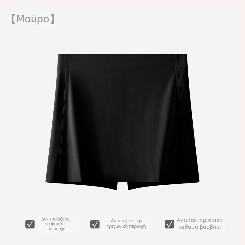 Γυναικείο χωρίς ραφές εσώρουχο ασφαλείας με διπλό στρώμα προστασίας και αντι-έκθεσης σχεδίαση, Ice Silk ύφασμα, μέση μεσαία, 75% νάιλον, επένδυση καβάλος 100% βαμβάκι.