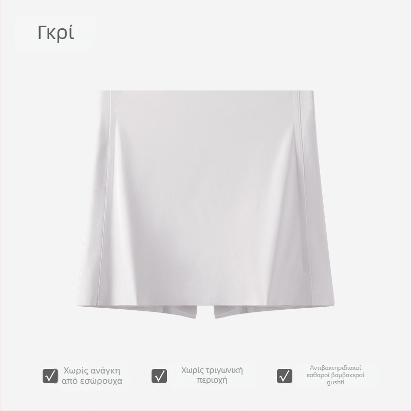 Γυναικείο χωρίς ραφές εσώρουχο ασφαλείας με διπλό στρώμα προστασίας και αντι-έκθεσης σχεδίαση, Ice Silk ύφασμα, μέση μεσαία, 75% νάιλον, επένδυση καβάλος 100% βαμβάκι.