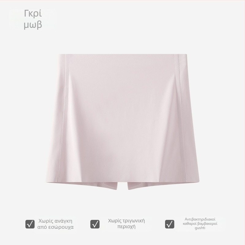 Γυναικείο χωρίς ραφές εσώρουχο ασφαλείας με διπλό στρώμα προστασίας και αντι-έκθεσης σχεδίαση, Ice Silk ύφασμα, μέση μεσαία, 75% νάιλον, επένδυση καβάλος 100% βαμβάκι.