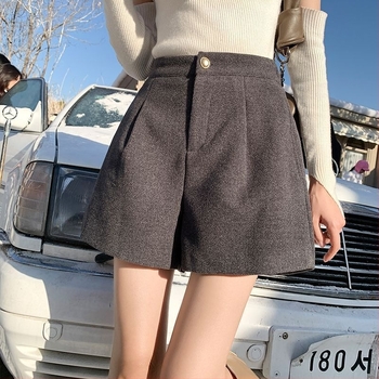 Γυναικεία παντελόνια Chenille με φαρδιά γραμμή, υψηλή μέση, μήκος 5/4, παχύ ύφασμα, μικροελαστικότητα (Άνοιξη 2025)