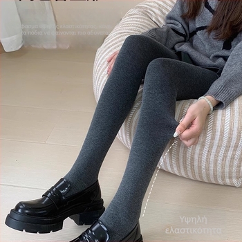 Καλσόν ιαπωνικού στυλ με επένδυση φλίς, χοντρό ύφασμα από βαμβάκι με κάθετες ρίγες για φθινόπωρο-χειμώνα