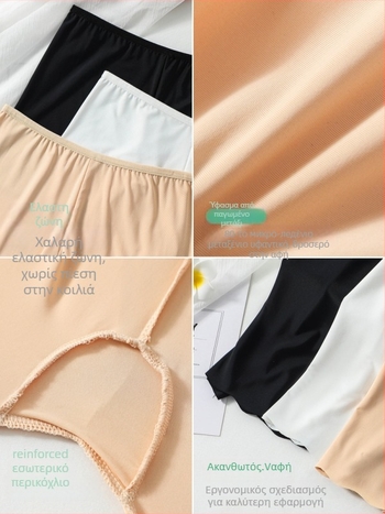 Γυναικείοι σορτς βάσης χωρίς ραφές από ice silk, 3/4 μήκος, διαπνέοντα, με ανύψωση γοφών