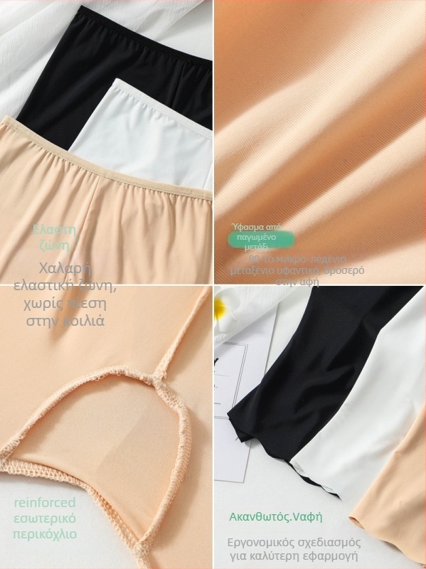 Γυναικείοι σορτς βάσης χωρίς ραφές από ice silk, 3/4 μήκος, διαπνέοντα, με ανύψωση γοφών