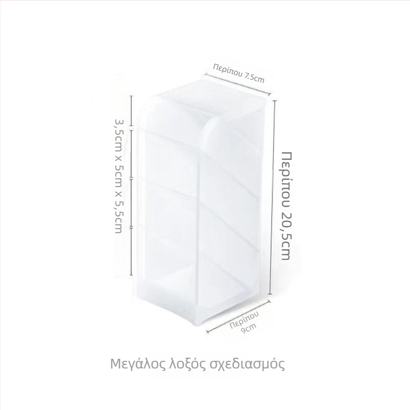 Tengxian BT-310 Πλαστικός τετράγωνος κρατητήρας για στυλό γραφείου με τέσσερα διαμερίσματα και κεκλιμένο σχέδιο