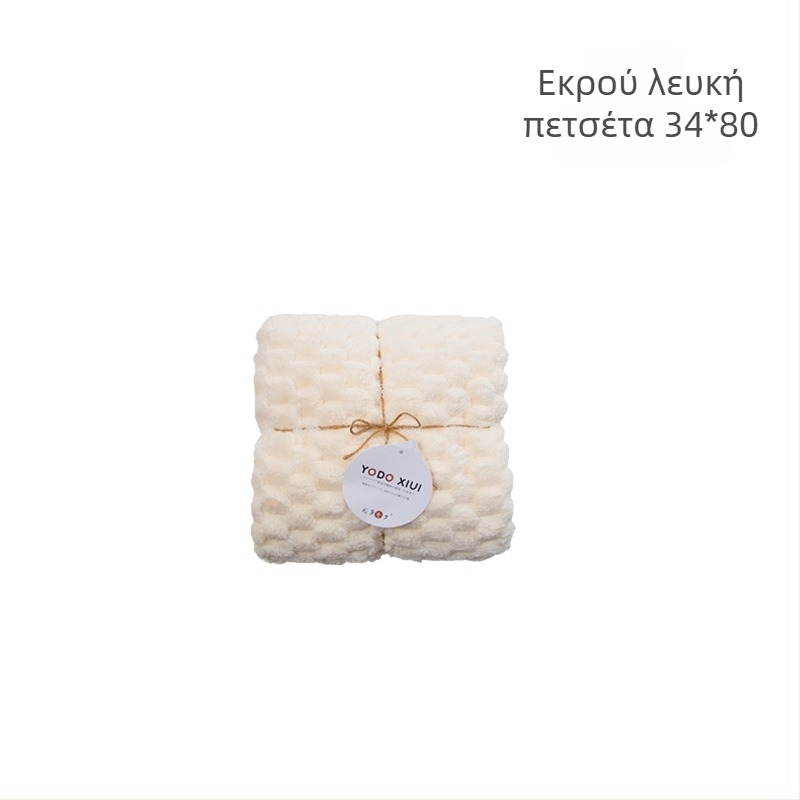 Πετσέτα προσώπου από φλις κοραλλιού, Jacquard 150D, βάρος 80–100 g