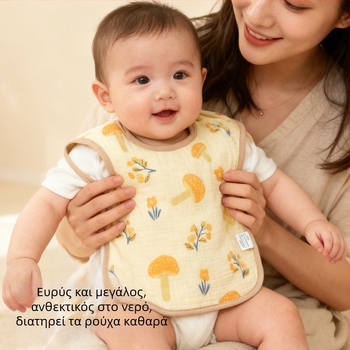 Παιδική πετσέτα για το στόμα — 100% βαμβάκι, αδιάβροχη και ανθεκτική σε λεκέδες, σχέδιο με δίχτυ/χαρακτήρες, κατάλληλη για ηλικίες 3–8 ετών