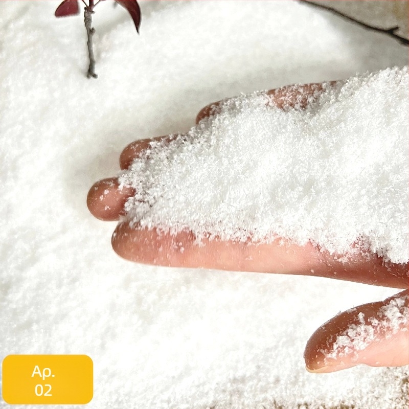 Τεχνητό χιονάκι σε σκόνη για σκηνές γυρισμάτων, ξηρή χιονόπτωση για Χριστουγεννιάτικες βιτρίνες, συσκευασία: σακούλα, υλικό: PE (πλαστικό), κατάλληλο για τα Χριστούγεννα