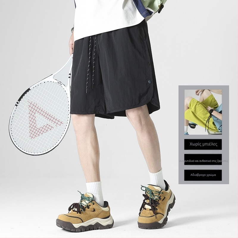 Seegave Ανδρικά αμερικανικού στιλ σορτς, 100% νάιλον ύφασμα, ίσια γραμμή, στιλ κολλέγιο, καλοκαίρι 2025