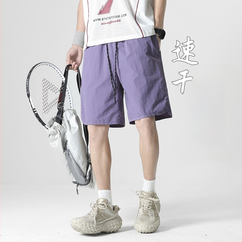 Seegave Ανδρικά αμερικανικού στιλ σορτς, 100% νάιλον ύφασμα, ίσια γραμμή, στιλ κολλέγιο, καλοκαίρι 2025