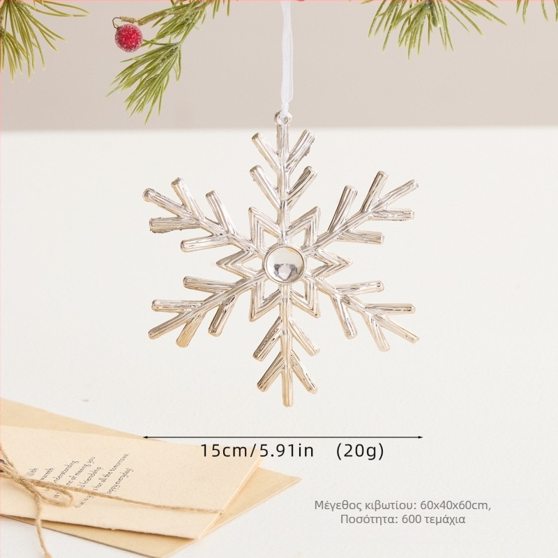 Κρεμαστό με σχέδιο νιφάδας χιονιού και κεφαλής ελαφιού — Πλαστικό; Χριστουγεννιάτικο θέμα; Τύπος προϊόντος: Κρεμαστό; Συσκευασία: Μία opp σακούλα; Στυλ: Μοντέρνο απλό, Κλασικό.