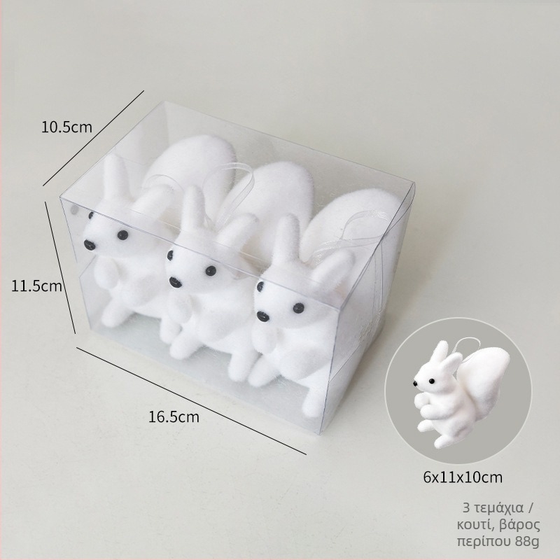 Χριστουγεννιάτικο κρεμαστό για δέντρο με πολικό αρκούδι, υλικό bubble, μάρκα Nuchi, στυλ καρτούν με μοντέρνο μινιμαλισμό, διακόσμηση Χριστουγέννων