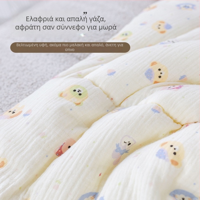 Μάτ καροτσιού μωρού – υφασμάτινο μαξιλάρι από βαμβακερό ύφασμα με σχέδιο καρτούν, για όλες τις εποχές, κατάλληλο για 1–3 ετών