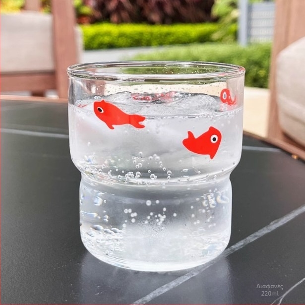Θερμοανθεκτικό γυάλινο ποτήρι νερού με σχέδιο καρτούν, στρογγυλό χωρίς λαβή, κατάλληλο για καφέ και τσάι, δυνατότητα παραμετροποίησης