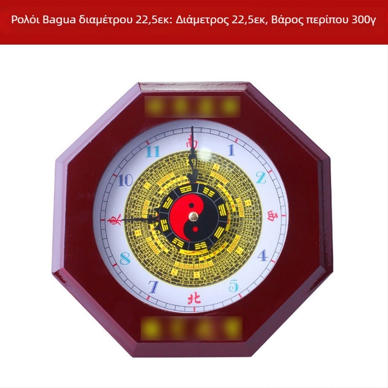 Ξύλινο ρολόι τοίχου με μοτίβο τεσσάρων εποχών, παραδοσιακό σχέδιο λαϊκής τέχνης, 600 g, Xuanyi