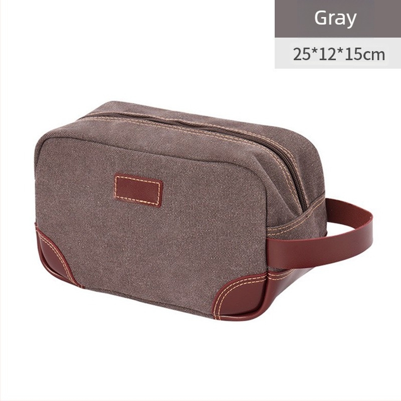 Ανδρικό τσαντάκι καλλυντικών – Μεγάλη χωρητικότητα, κυβοειδές από καμβά, διαχωρισμός στεγνά–υγρά, ταξιδιωτικός οργανωτής καλλυντικών