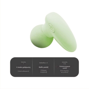 Μίνι μηχανή μασάζ με εσωτερική μπαταρία, κινητήρας με βούρτσες, πολλαπλές ταχύτητες, έως πέμπτη ταχύτητα ή άνω, 1 κεφαλή, αυτονομία 1-3 ώρες, θόρυβος 46-70 dB