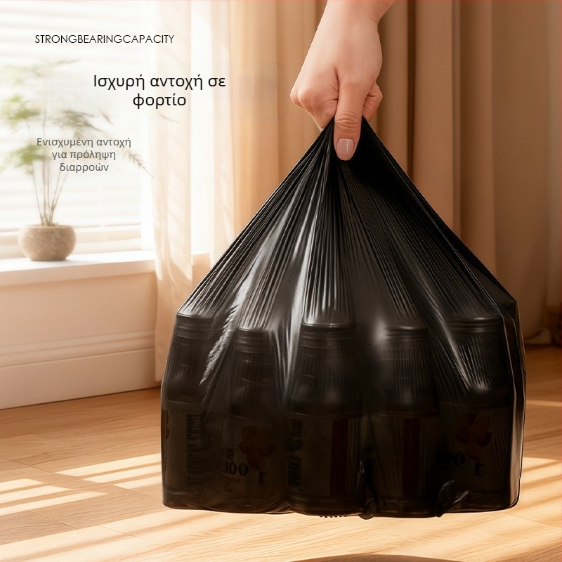 Οικιακές σακούλες απορριμμάτων από PE, παχύτερες, με επίπεδο άνοιγμα, μιας χρήσης, 100 ρολά