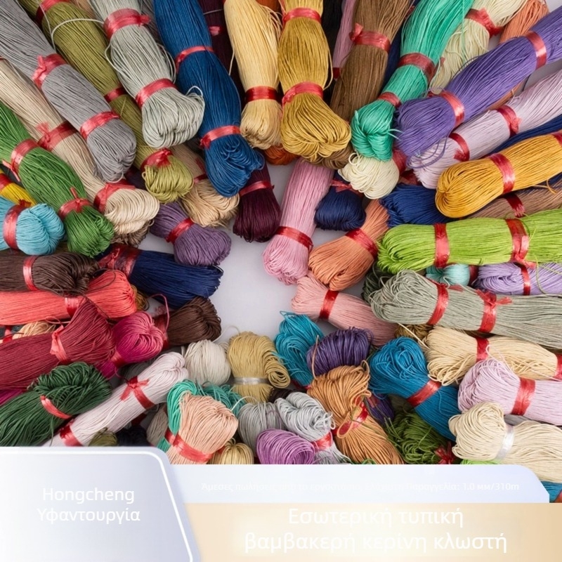 Κερωμένο βαμβακερό νήμα - Μίξη πολυεστέρα-βαμβακιού - Μάρκα Luo jia - Νέος κινέζικος στυλ - Φθινόπωρο 2025