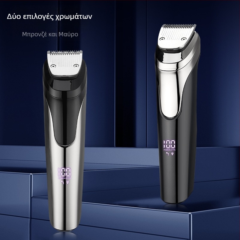 Ηλεκτρικός Κουρευτής Μαλλιών 5-σε-1 Σετ Περιποίησης για Άνδρες, Κούρεμα ρινών, Λεπίδες από ανοξείδωτο ατσάλι, Ενσωματωμένη Επαναφορτιζόμενη Μπαταρία, Πλήρως Πλένεται