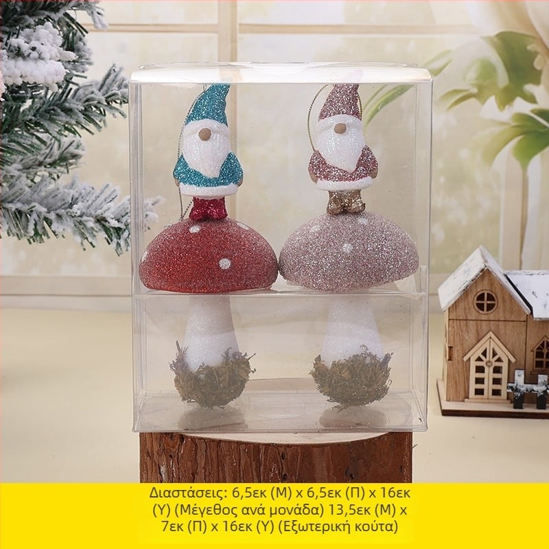 Χριστουγεννιάτικο στολίδι για δέντρο – 3D χιονονιφάδα με φιόγκο, πλαστικό, μάρκα Qiaochi, χριστουγεννιάτικου στυλ.