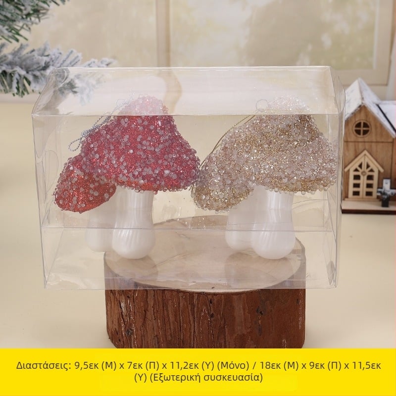Χριστουγεννιάτικο στολίδι για δέντρο – 3D χιονονιφάδα με φιόγκο, πλαστικό, μάρκα Qiaochi, χριστουγεννιάτικου στυλ.