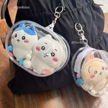 Θήκη προστασίας για μαλακό κούκλα-φυλακτό Chiikawa, κυλινδρικός PVC κάλυμμα, πολλαπλών χρήσεων για ταξίδια και αποθήκευση στο γραφείο.