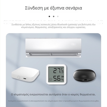Μίνι ηλεκτρονικός μετρητής θερμοκρασίας και υγρασίας Bluetooth με οθόνη LCD, εύρος -5°C έως 55°C, ακρίβεια ±0,5°C