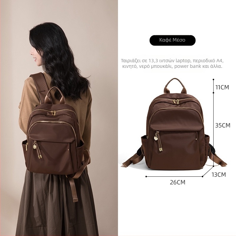 Σακίδιο πλάτης για επαγγελματικά ταξίδια με μεγάλη χωρητικότητα, ύφασμα Oxford, αδιάβροχο και ελαφρύ, θήκη για φορητό υπολογιστή, εσωτερικό διαμέρισμα με φερμουάρ, αντι-κλοπ χαρακτηριστικά