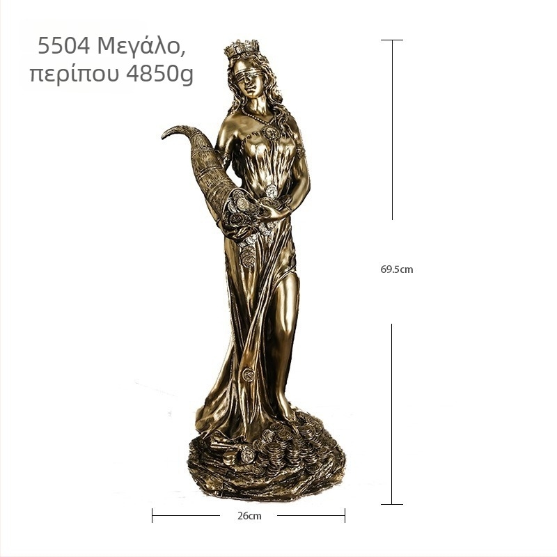 Διακοσμητικό άγαλμα – Ελληνίδας Θεάς του Πλούτου, από ρητίνη, διακοσμητικό γραφείου