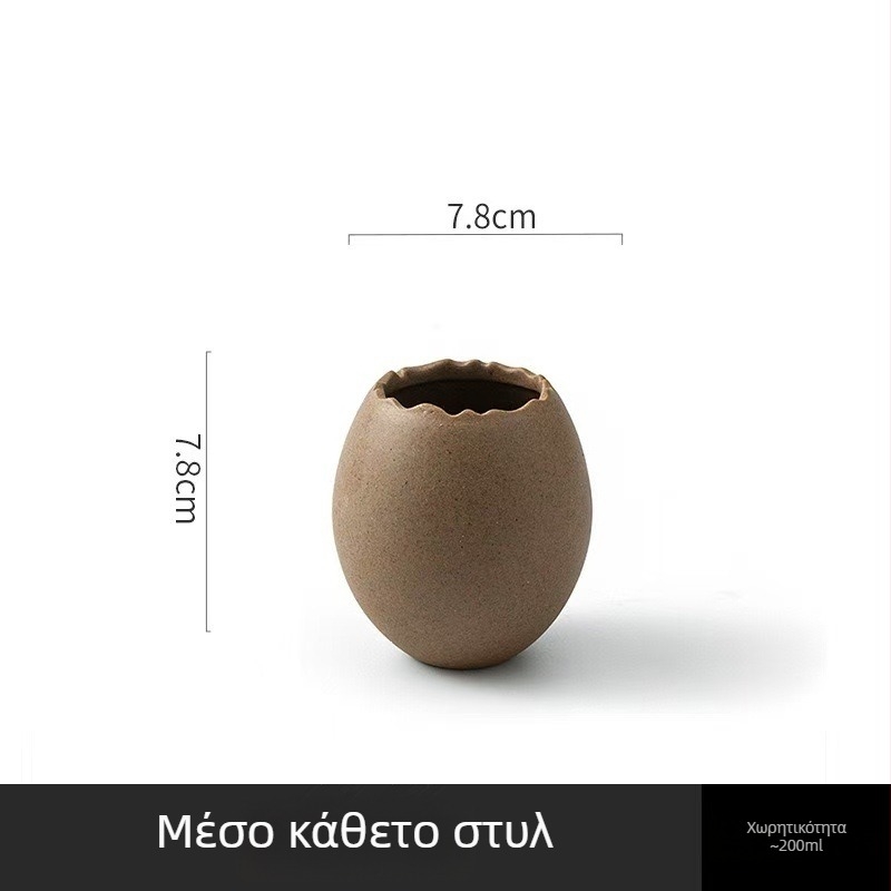 Πορσελάνινο μπολ επιδορπίου με σχέδιο στρουθοκάμηλου σε σχήμα αυγού, μη συμβατό με φούρνο μικροκυμάτων