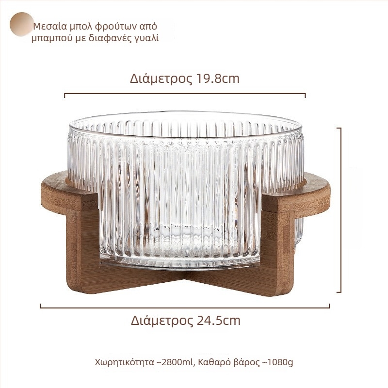 Γυάλινο πιάτο φρούτων, ιαπωνικού στυλ, απλό στυλ, ποιότητα Α' κατηγορίας