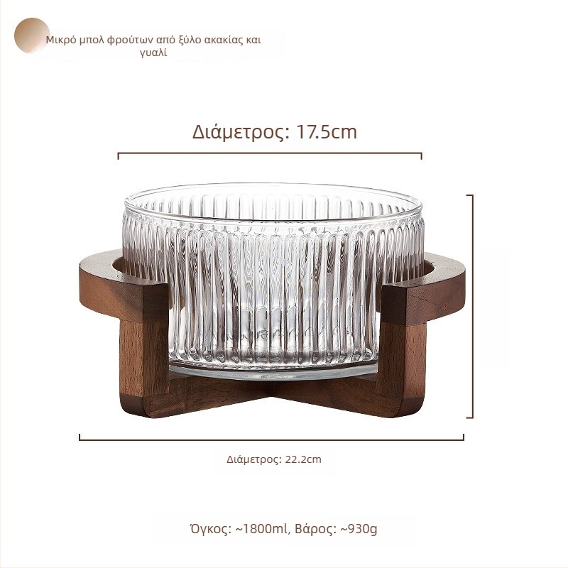 Γυάλινο πιάτο φρούτων, ιαπωνικού στυλ, απλό στυλ, ποιότητα Α' κατηγορίας