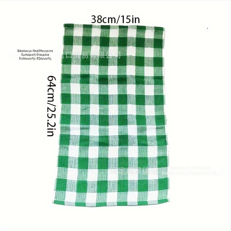 Πετσέτες κουζίνας από 100% βαμβάκι, καρό σχέδιο βάφλα ύφανση, απορροφητικές για στέγνωμα κατσαρολών και πιάτων
