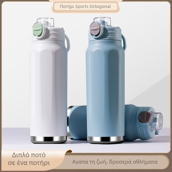 Θερμός κύπελλο με μεγάλη χωρητικότητα, εσωτερική δεξαμενή από 316 ανοξείδωτο χάλυβα, εξωτερική κάλυψη από 201 ανοξείδωτο χάλυβα, μόνωση 6–12 ωρών, εκτύπωση λογότυπου