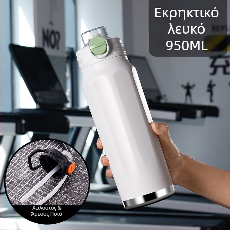 Θερμός κύπελλο με μεγάλη χωρητικότητα, εσωτερική δεξαμενή από 316 ανοξείδωτο χάλυβα, εξωτερική κάλυψη από 201 ανοξείδωτο χάλυβα, μόνωση 6–12 ωρών, εκτύπωση λογότυπου