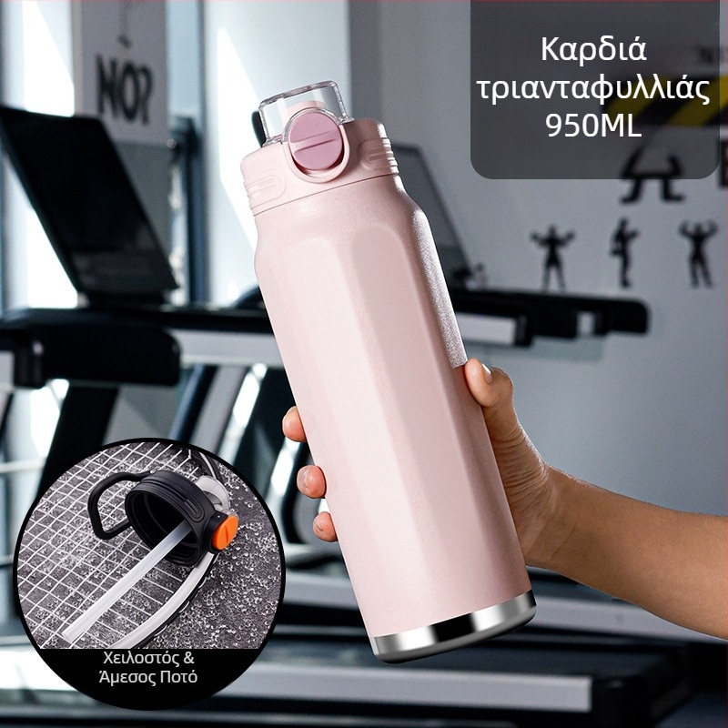 Θερμός κύπελλο με μεγάλη χωρητικότητα, εσωτερική δεξαμενή από 316 ανοξείδωτο χάλυβα, εξωτερική κάλυψη από 201 ανοξείδωτο χάλυβα, μόνωση 6–12 ωρών, εκτύπωση λογότυπου