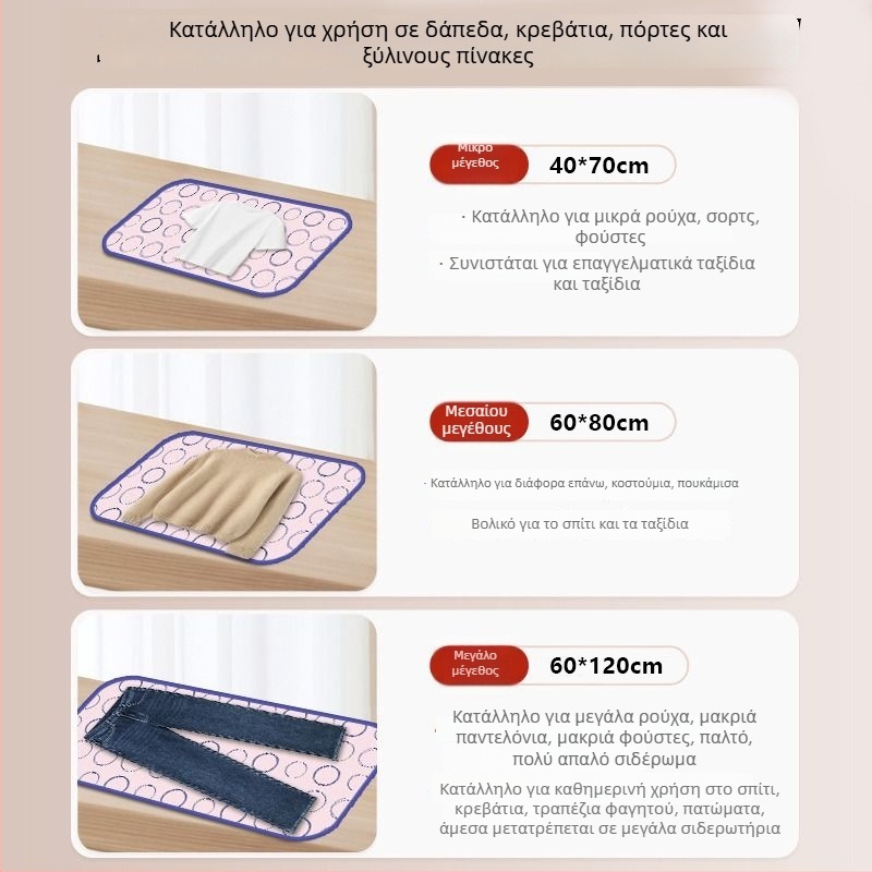 Θερμοανθεκτικό μαξιλαράκι για σιδέρωμα με μόνωση, πτυσσόμενο, πολυεστερικό, για οικιακό σιδέρωμα ρούχων