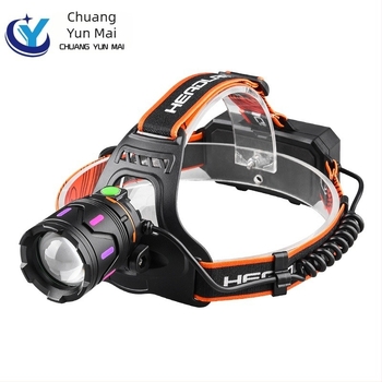 LED κεφαλοφακός με τηλεσκοπικό ζουμ, USB φόρτιση, μπαταρία 2400mAh, ισχύς 15W, σώμα από κράμα αλουμινίου