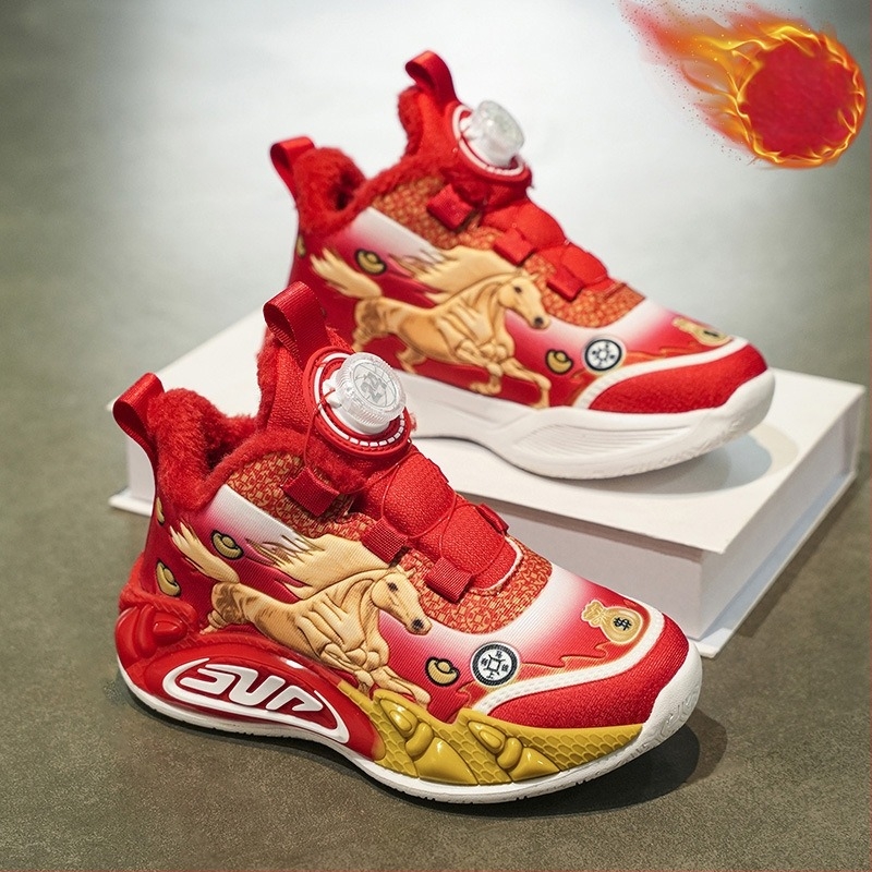 Παιδικά χειμερινά αθλητικά παπούτσια από συνθετικό δέρμα, μοτίβο cartoon, αδιάβροχα, ανθεκτικά στη φθορά, κλείσιμο με περιστρεφόμενο κουμπί