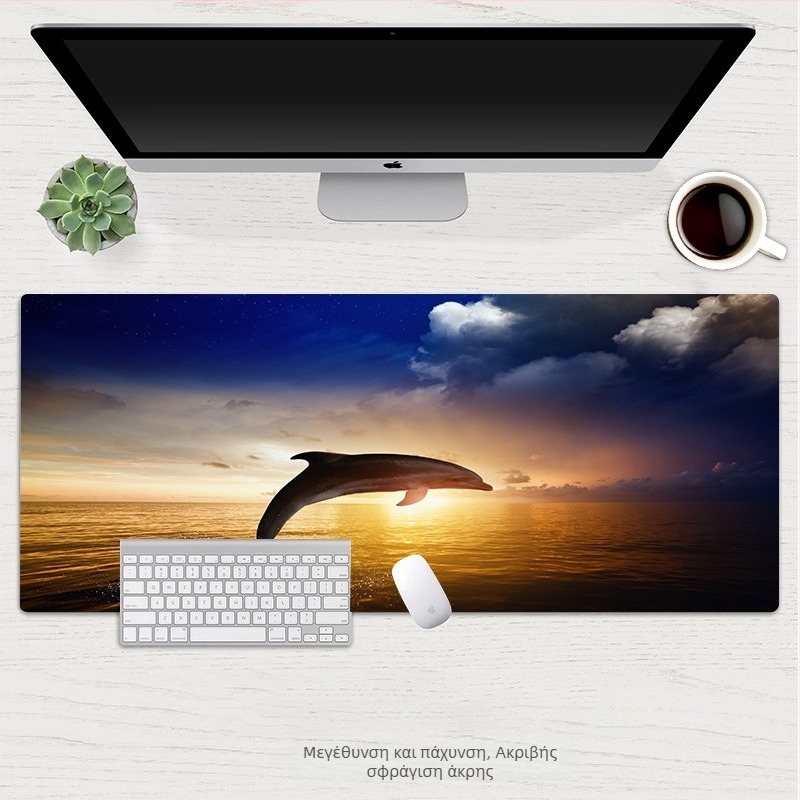 Mouse Pad Dolphin σειρά: Υδάτινος Κόσμος – φυσικός καουτσούκ, αντιολισθητική επιφάνεια, μεταφορά θερμότητας, OEM παραμετροποίηση