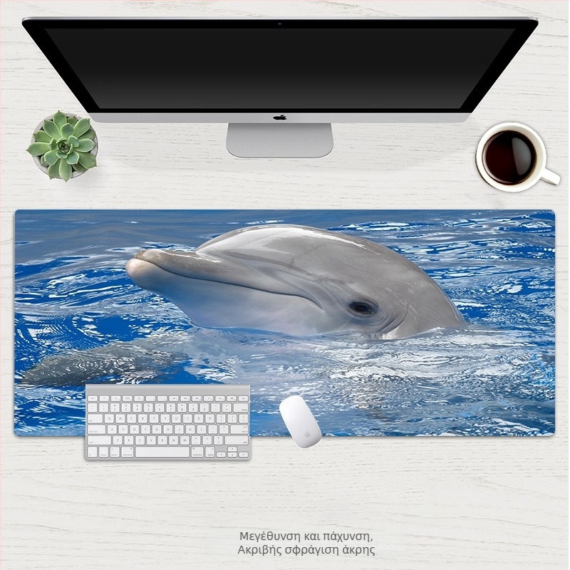 Mouse Pad Dolphin σειρά: Υδάτινος Κόσμος – φυσικός καουτσούκ, αντιολισθητική επιφάνεια, μεταφορά θερμότητας, OEM παραμετροποίηση
