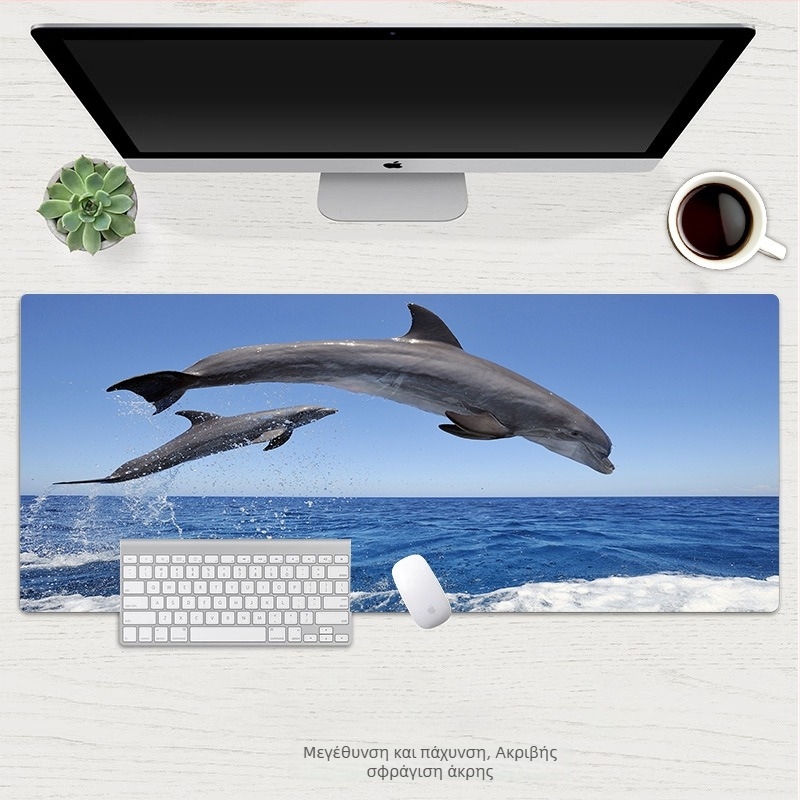 Mouse Pad Dolphin σειρά: Υδάτινος Κόσμος – φυσικός καουτσούκ, αντιολισθητική επιφάνεια, μεταφορά θερμότητας, OEM παραμετροποίηση