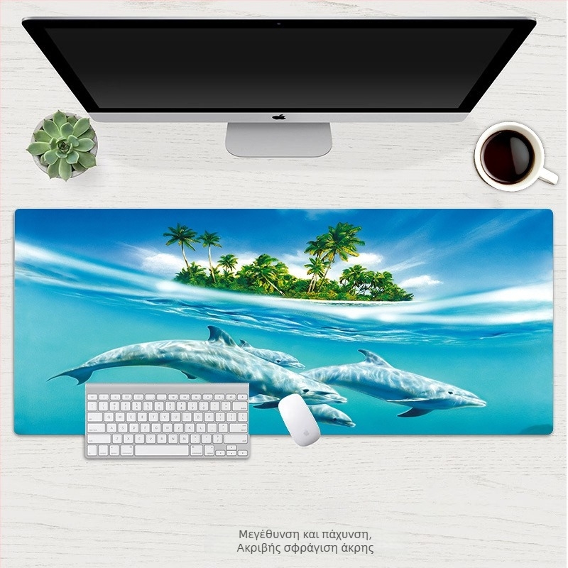 Mouse Pad Dolphin σειρά: Υδάτινος Κόσμος – φυσικός καουτσούκ, αντιολισθητική επιφάνεια, μεταφορά θερμότητας, OEM παραμετροποίηση